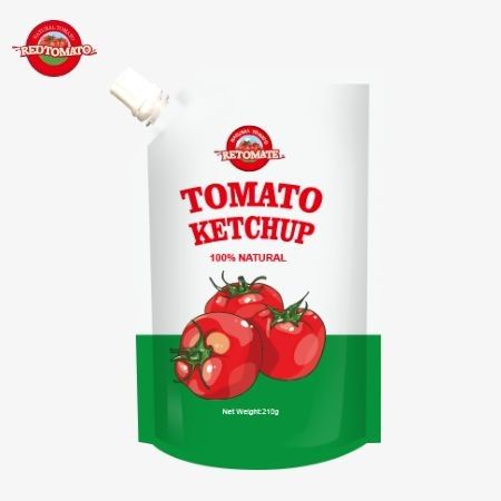 OEM Fabrieksproductie van 210g zakjes ketchup met pure natuurlijke smaak