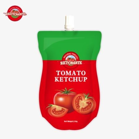 Fabricage van 210 gram ketchupzakjes in een OEM fabriek met een pure en natuurlijke smaak