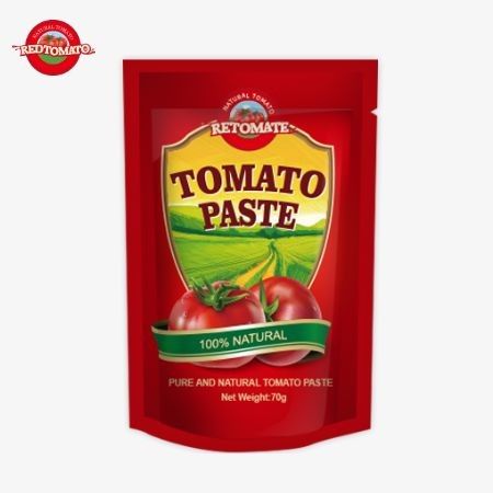 Redtomato Brand 70g Premium Double Concentrated Tomato Paste Bag - Rijk smaak handig stand-up design