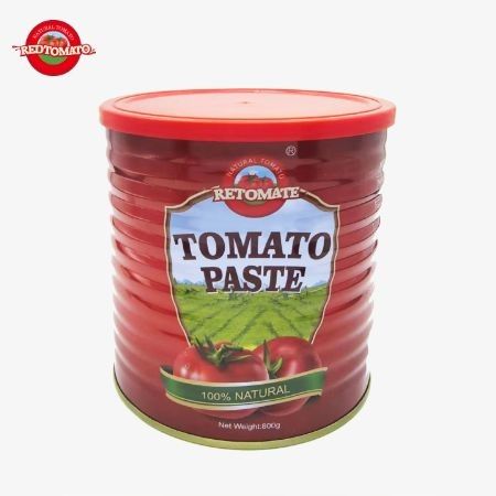 Retomate Eigen Merk 800g Tomatenpuree in Blik  Brix 28-30% Lever Merk- en Verpakkingsontwerp