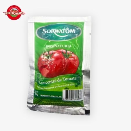 70g Flat Sachet Tomato Paste Geconcentreerd tot A Brix 28 ∼ 30% Verkrijgbaar onder het merk Retomate of aanpasbaar met uw eigen OEM