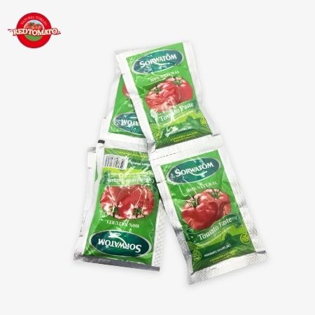 70g Flat Sachet Tomato Paste Geconcentreerd tot A Brix 28 ∼ 30% Verkrijgbaar onder het merk Retomate of aanpasbaar met uw eigen OEM