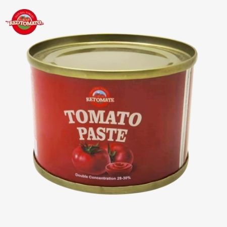 Retomate 70g Tomatenpasta in blik met Brix 28% 30% verkrijgbaar onder eigen merk Ook leverbaar met volledige merk- en verpakkingsontwerp diensten