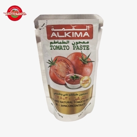 ALKIMA  Naar 70g Sachet Stand-up tomatenpuree 28–30% Brix: Retomate Merk Of Aanpasbare OEM