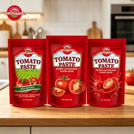 50g Staande zak Tomatenpuree met Drievoudige Concentratie en Voldoet aan ISO HACCP BRC Normen