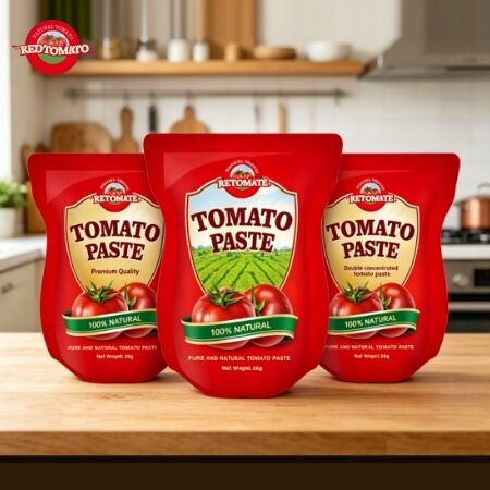 56 g stand-up sachet tomatenpasta met zuivere natuurlijke formule en drievoudige concentratie