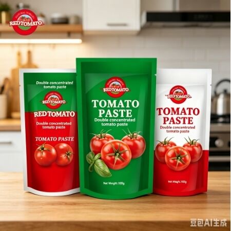 100 g stand-up sachet tomatenpasta met drievoudige concentratie en ISO, HACCP, BRC, FDA-certificering