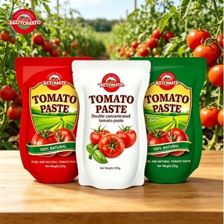 250 g stand-up sachet tomatenpasta met 30%-100% zuiverheid en zoete pittige smaak