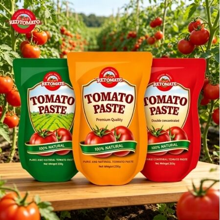 250 g stand-up sachet tomatenpasta met 30%-100% zuiverheid en zoete pittige smaak