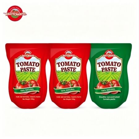 1100 g stand-up sachet tomatenpasta met drievoudige concentratie en ISO HACCP BRC-normen