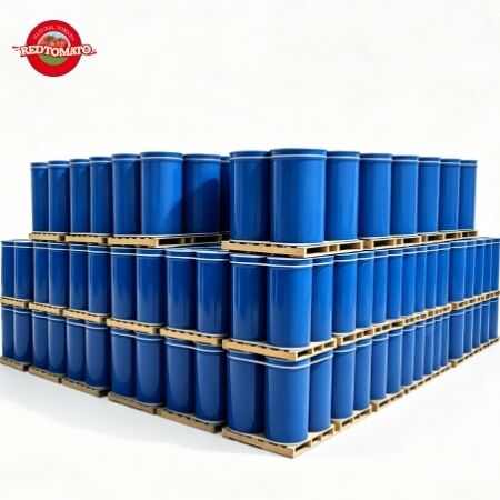 Nieuwe oogst Cold Break-tomatenpuree 36-38% Brix drievoudig geconcentreerd 100% puur Xinjiang-drumpakket