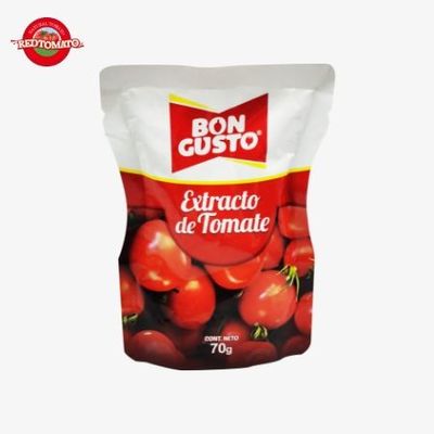 70 g tomatenpasta in zakjes, zoet en zuur, dubbel geconcentreerd.