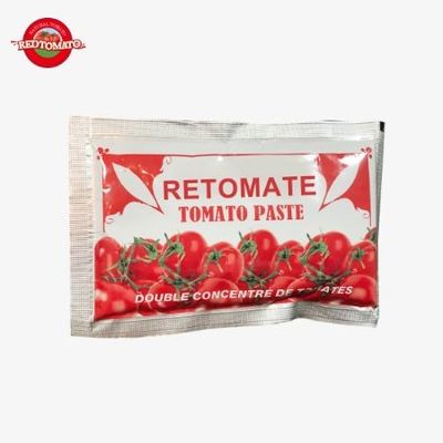 40 g platte tomatenpasta in zakjes - OEM dubbel geconcentreerde tomatenpasta Chinese producenten