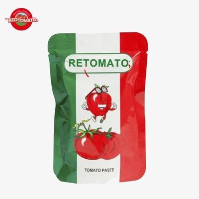 FDA-certificaat Drievoudig geconcentreerde tomatenpasta 200g in een stand-up zak