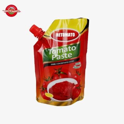 50g-500g Tomatenpasta Dubbel Geconcentreerd Staande Sak Met Spuiten