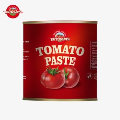 Ingeblikte rode tomatenpasta 70 g per blik Hard open deksel 30%-100% zuiverheid