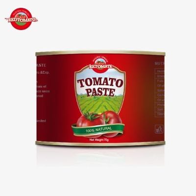 Gemakkelijk verpakt 70 gram ingeblikt van gebruikersvriendelijke zoete en zure tomatenpasta