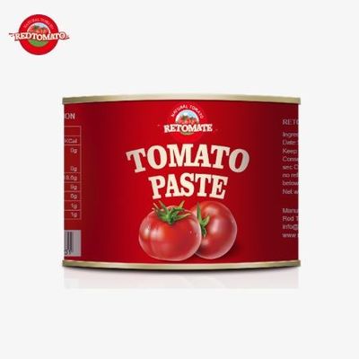 Gemakkelijk en handig 70 gram blikje van gebruiksvriendelijke zoete en pittige tomatenpasta