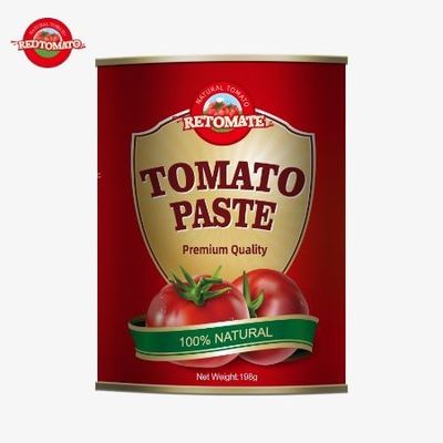 198 g Tomatenpasta in blik OEM voldoet aan ISO HACCP BRC FDA productie normen