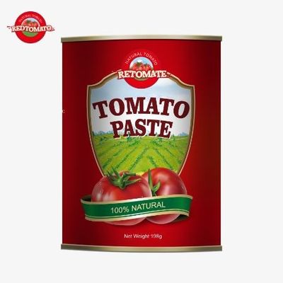 198 gram ingeblikte tomatenpasta geproduceerd volgens ISO HACCP BRC en FDA productie normen