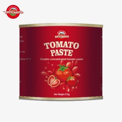 210 g ingeblikte tomatenpasta voldoet aan de productiestandaarden van ISO HACCP BRC en FDA