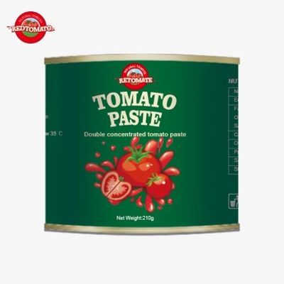 210 g tomatenpasta voldoet aan de internationale kwaliteitsnormen ISO HACCP BRC en FDA