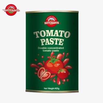 400 g tomatenpasta is gecertificeerd conform ISO HACCP BRC, en FDA normen