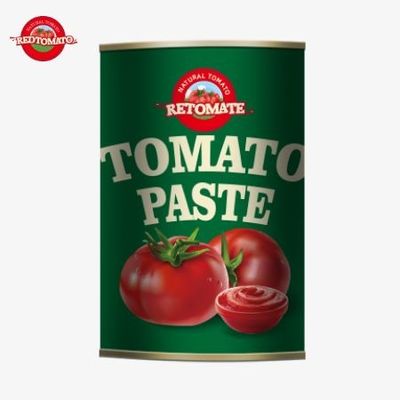 400 g ingeblikte tomatenpasta voldoet strikt aan de hoogste internationale normen voor voedselveiligheid