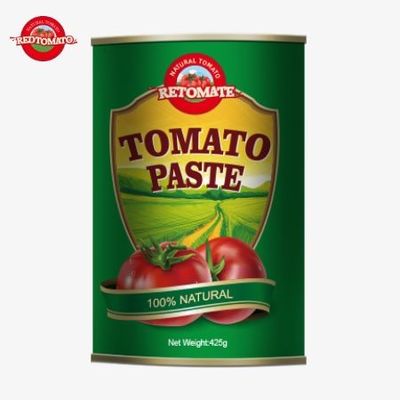 De 425 g tomatenpasta voldoet aan de wereldwijde normen van ISO HACCP BRC en FDA.