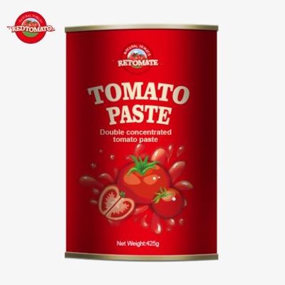 De 425 g tomatenpasta in blik De wereldwijde normen die zijn vastgesteld door ISO HACCP BRC en FDA-voorschriften