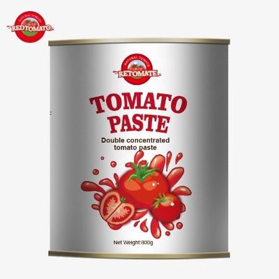 800 g tomatenpasta in blik Voldoet strikt aan vele internationale kwaliteits- en veiligheidsnormen