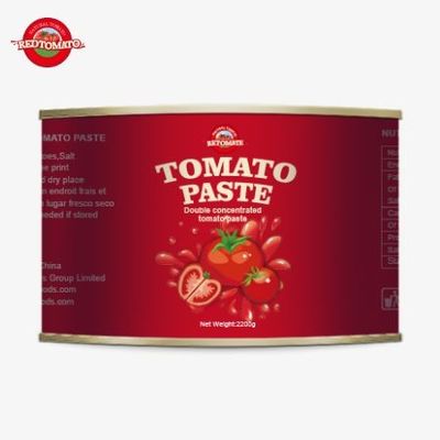 Tomatenfabriek 28-30% Brix Tomatenpasta in blik 2200 g Blik Tomatenpasta