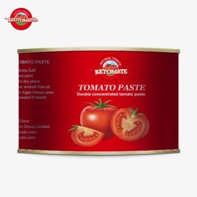 Premium 2200g ingeblikt tomatenproduct gecertificeerd als halal voor Afrikaanse moslimkeuken Geconcentreerde tomatenpasta