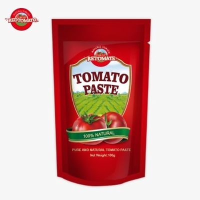 Goede kwaliteit China Factory 100g In Stand Up Sachet Tomato Paste