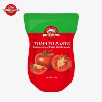Tomatenpasta fabriek produceert 113g stand-up zakjes in overeenstemming met ISO HACCP BRC en FDA productie normen