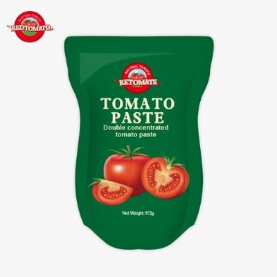 Tomatenpasta fabriek produceert 113g stand-up zakjes in overeenstemming met ISO HACCP BRC en FDA productie normen