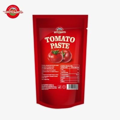 ISO Pouch Tomato Paste 227g Double Concentrated Tomato Paste met een zuiverheid van 30% tot 100%