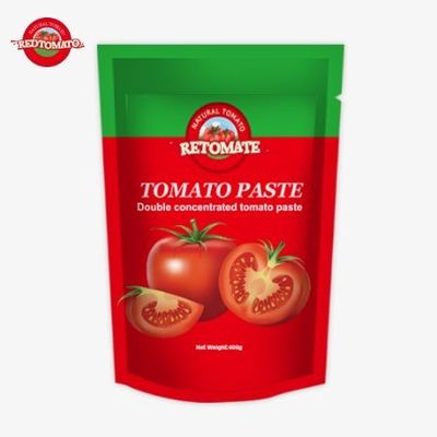 400 g stand-up sachet tomatenpasta handig smaakvol en 30%-100% puur