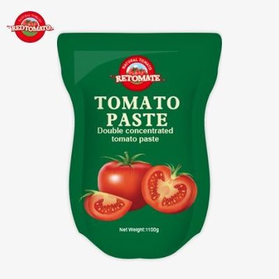 De 1100 g stand-up zak tomatenpasta voldoet aan ISO HACCP en BRC normen voor fabrieksprijzen