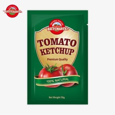 Premium 50g ketchup zakjes uit China gecertificeerd door ISO HACCP en FDA verkrijgbaar tegen fabrieksprijzen