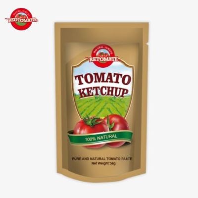 Fabriek Originele ISO Sachet Ketchup 56g Pure natuurlijke smaak Zoete en zure smaak