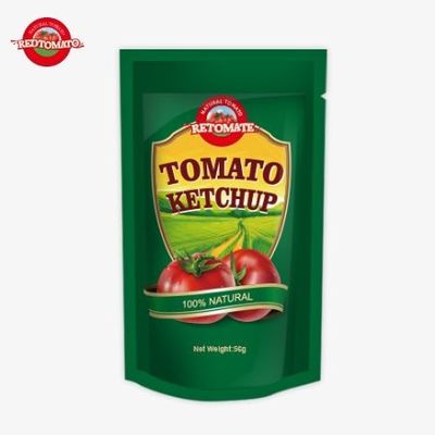 OEM-standaard 56 g ketchupzakjes met natuurlijke smaak die voldoen aan internationale normen