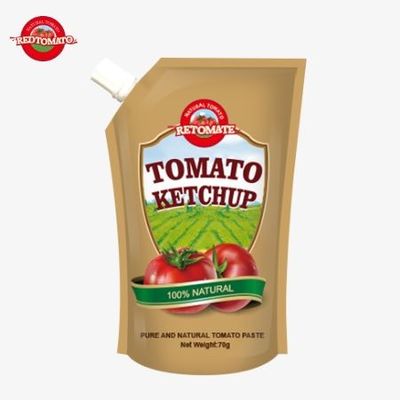 Fabrieksprijs 70 g Sachet Ketchup Gemakkelijk Pure natuurlijke smaak Internationale normen