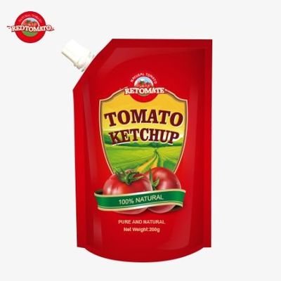 OEM 200g sachet ketchup met pure natuurlijke smaak, perfect voor China Factory Price