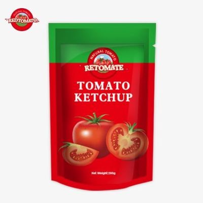 We produceren 200 gram ketchup zakjes die voldoen aan internationale normen en zijn verkrijgbaar tegen fabrieksprijzen