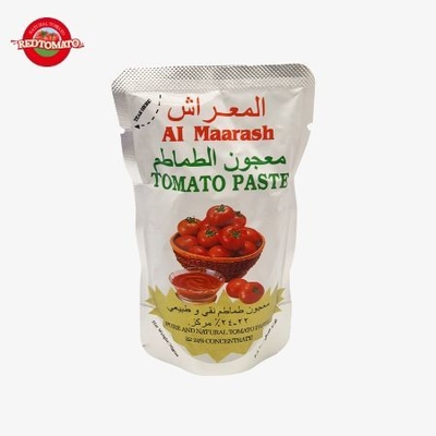 70g zakje staande tomatenpuree geconcentreerd tot een Brix-waarde van 22–24% Geef merk- en verpakkingsontwerp