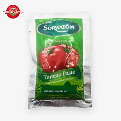 70g Flat Sachet Tomato Paste Geconcentreerd tot A Brix 28 ∼ 30% Verkrijgbaar onder het merk Retomate of aanpasbaar met uw eigen OEM